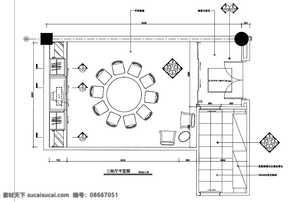 中式 餐饮 包厢 室内 空间 平面 室内设计 平面图 最新 cad 工装 室内空间