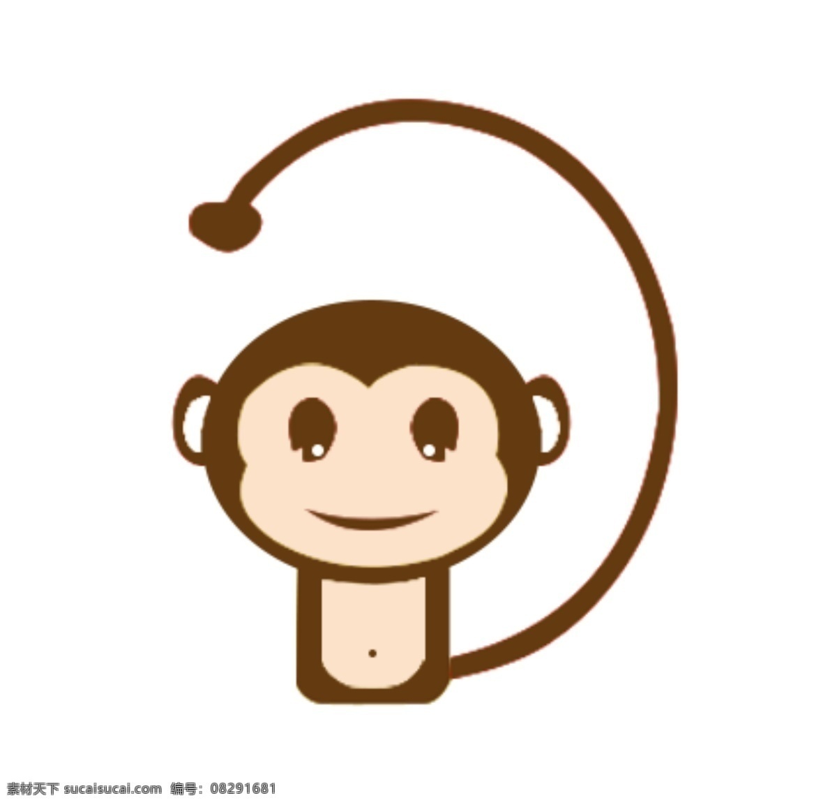 2016 猴年 可爱 卡通 猴子 可爱猴子 卡通猴子 白色