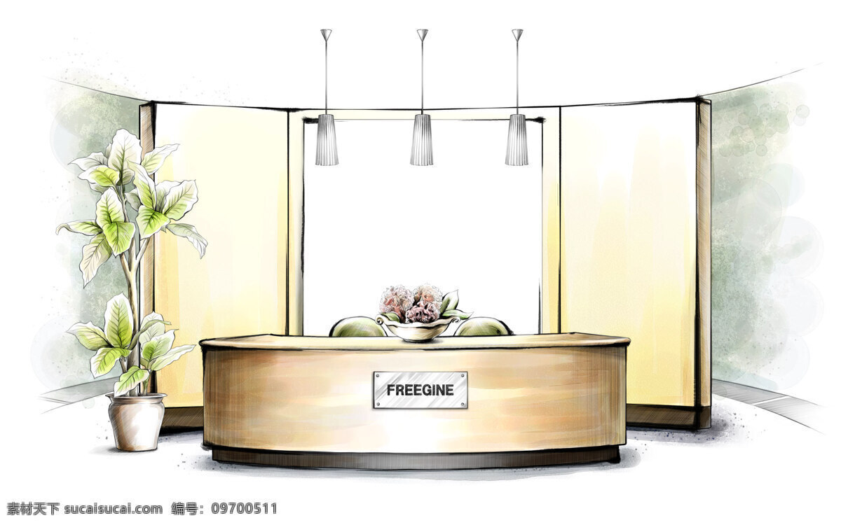 前臺(tái)手繪效果 前臺(tái) 接待 大廳 植物 吊燈 家居 家具 陳列 室內(nèi)擺設(shè) 室內(nèi)效果 家裝設(shè)計(jì) 裝飾裝修 繪畫(huà) 手繪圖 室內(nèi)裝修 效果圖 裝飾工程 手繪室內(nèi)設(shè)計(jì) 環(huán)境設(shè)計(jì) 室內(nèi)設(shè)計(jì)
