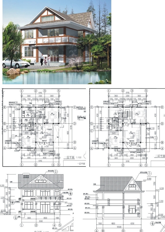 上海市 建委 推薦 別墅 方案 cad dwg 圖紙 平面圖 施工圖 立面圖 剖面圖 水電圖 結(jié)構(gòu)圖 源文 施工圖紙 建筑設(shè)計(jì) 環(huán)境設(shè)計(jì) 源文件