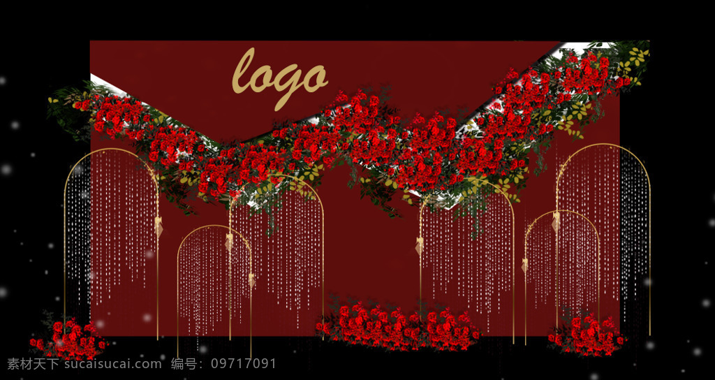 紅色 婚禮 迎賓 區(qū) 迎賓區(qū) 花藝 簡約 文化藝術(shù)