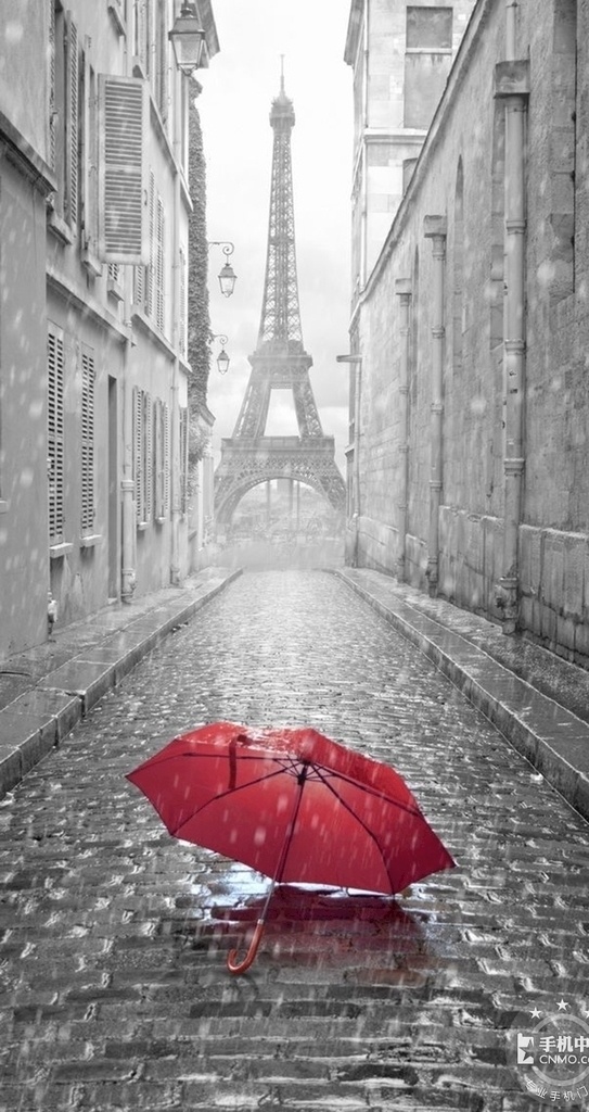 巴黎 铁塔 前 红伞 红与黑 下雨 伞 人物图库 日常生活