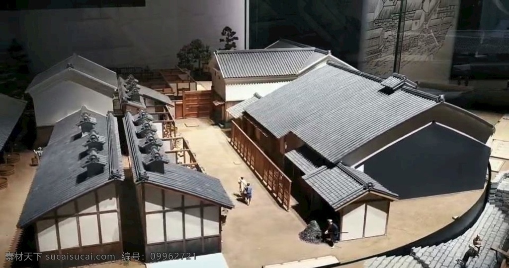 大阪 历史博物馆 历史 民居 模型 博物馆 住宅 民宅 生活 日式 日本 沙盘 视频 多媒体 实拍视频 mp4