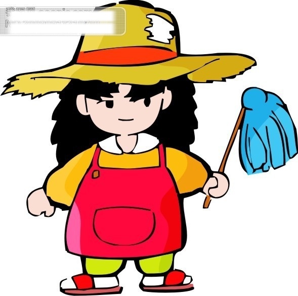 小女孩 漫畫(huà) 矢量圖