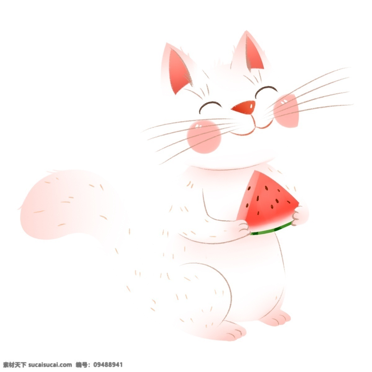宠物 可爱 小猫 元素 白色小猫 插画 卡通 透明素材 猫咪 动物 装饰图案