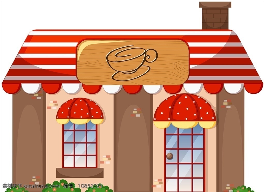 卡通商店圖片 卡通商店 門店 小店 食品店 餐飲店 卡通 咖啡店 卡通設(shè)計