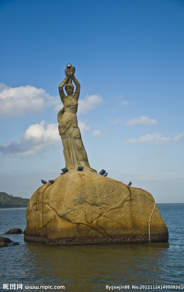 珠海渔女 渔女石雕 雕塑 珠海景区 大海 旅游摄影 建筑园林