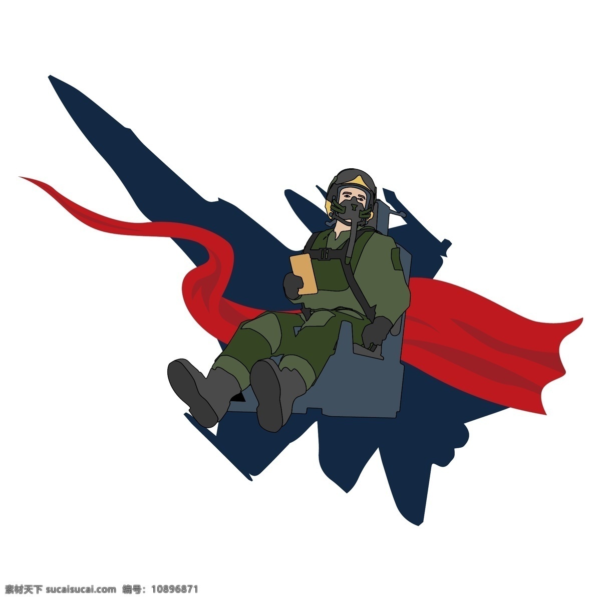 簡(jiǎn)約 扁平 建軍節(jié) 空軍 飛行員 元素 解放軍 戰(zhàn)士 士兵