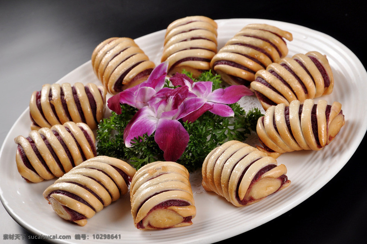 紫薯卷图片 餐饮 美食 拼盘 肉丝 餐具 创意美食图片 传统美食 餐饮美食 共享 分 大全