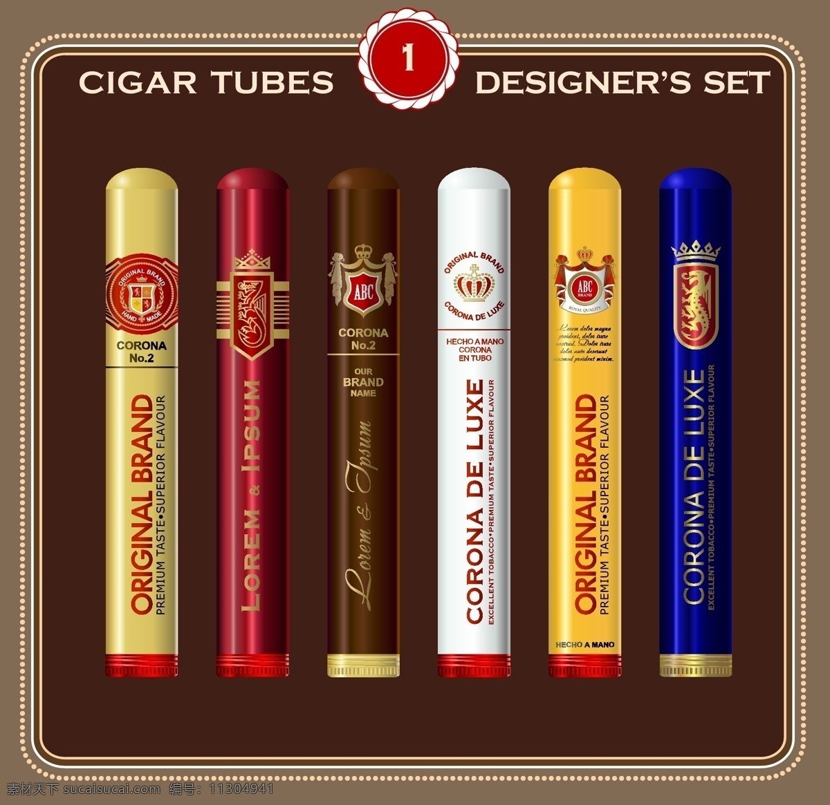雪茄标签矢量 暗红色 造型图案 雪茄 雪茄标签 标签图案 海报广告 产品宣传