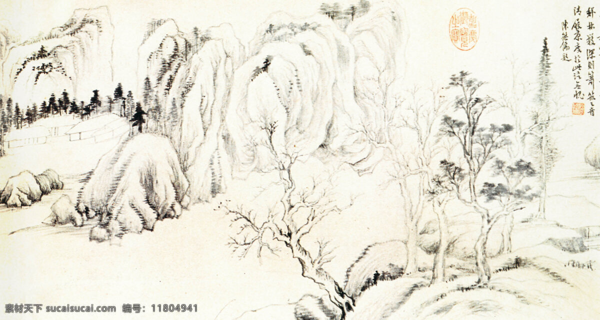 山石 壯膽 風景 古典 畫 山水 山水畫 山石壯膽 中華傳世國畫 中國畫藝術(shù) 裝飾素材 室內(nèi)裝飾用圖