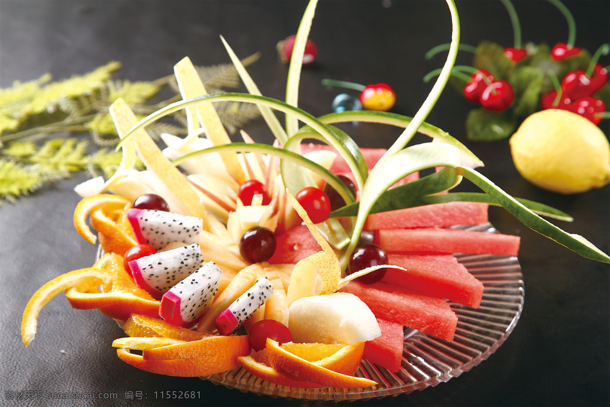 新鲜水果盘 美食 传统美食 餐饮美食 高清菜谱用图
