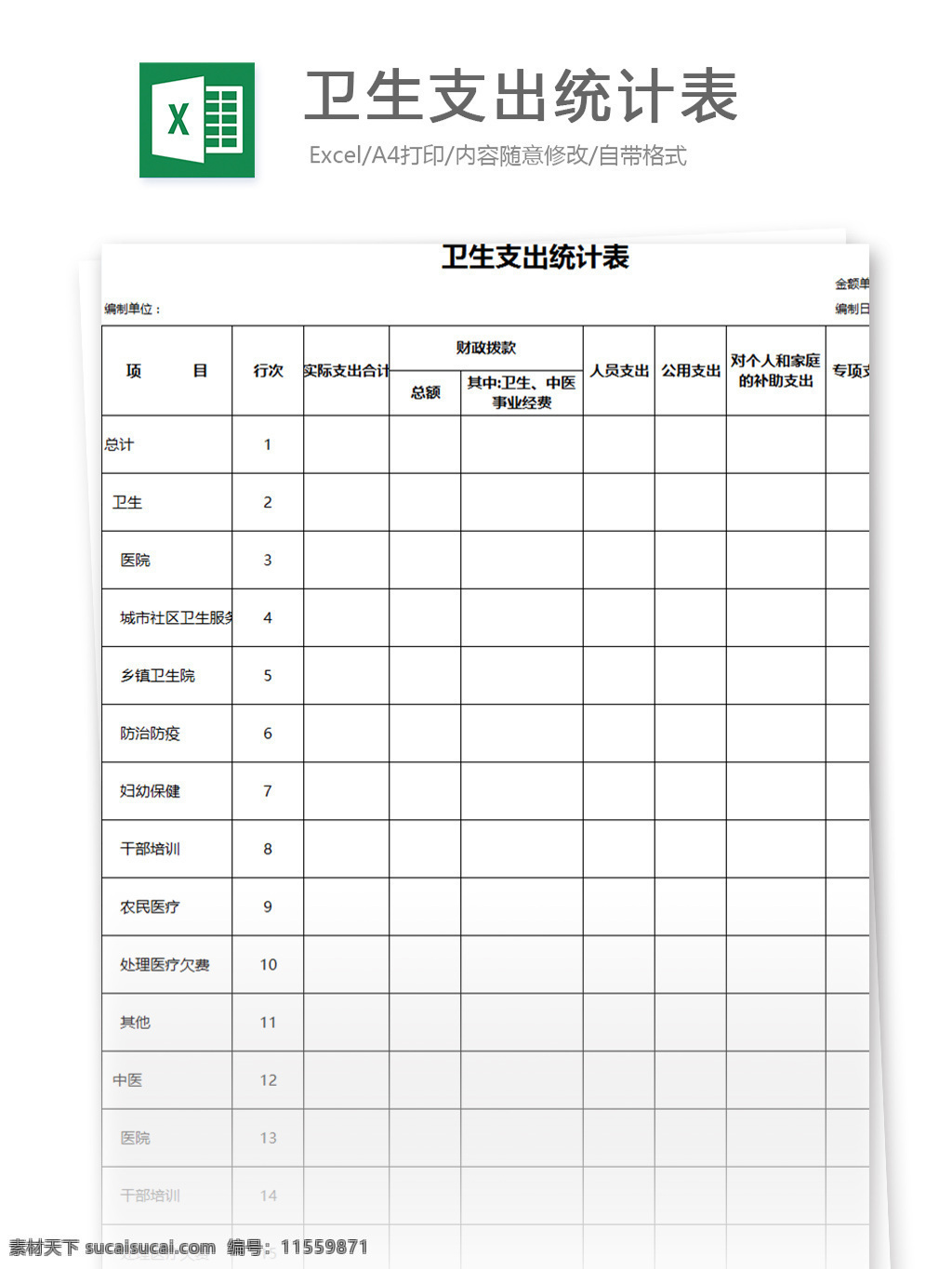 卫生 支出 统计 表格 表格模板 图表 表格设计 统计表 支出情况明细