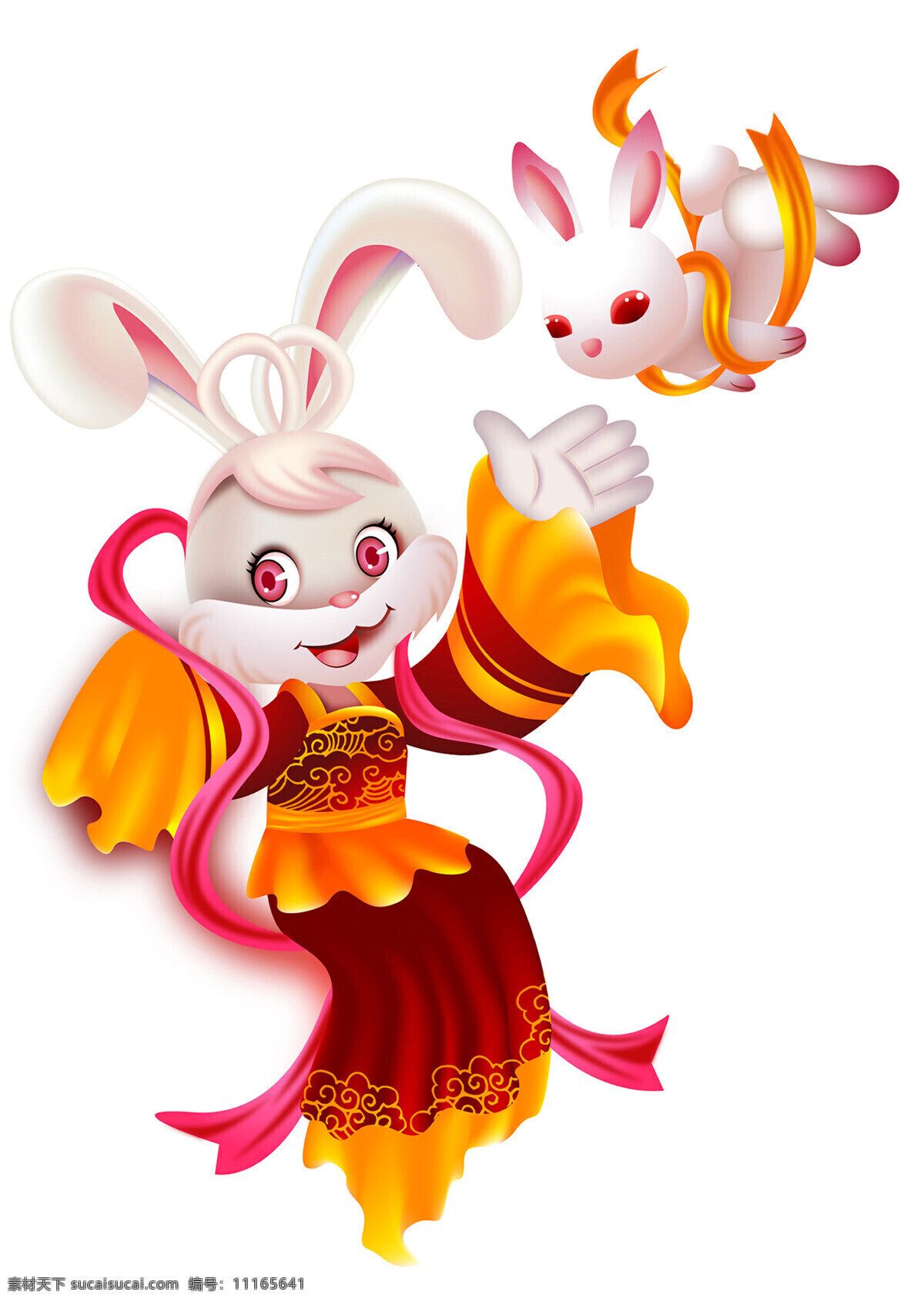 卡通兔 卡通 兔子 漫畫(huà) 插畫(huà) 可愛(ài) 兔年 生肖 中秋 嫦娥 動(dòng)漫動(dòng)畫(huà)
