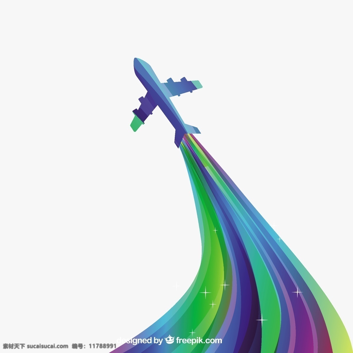 抽象 风格 炫彩 飞机 平面 色彩艳丽 交通运输 飞行 运输 有色 图标 高清 源文件