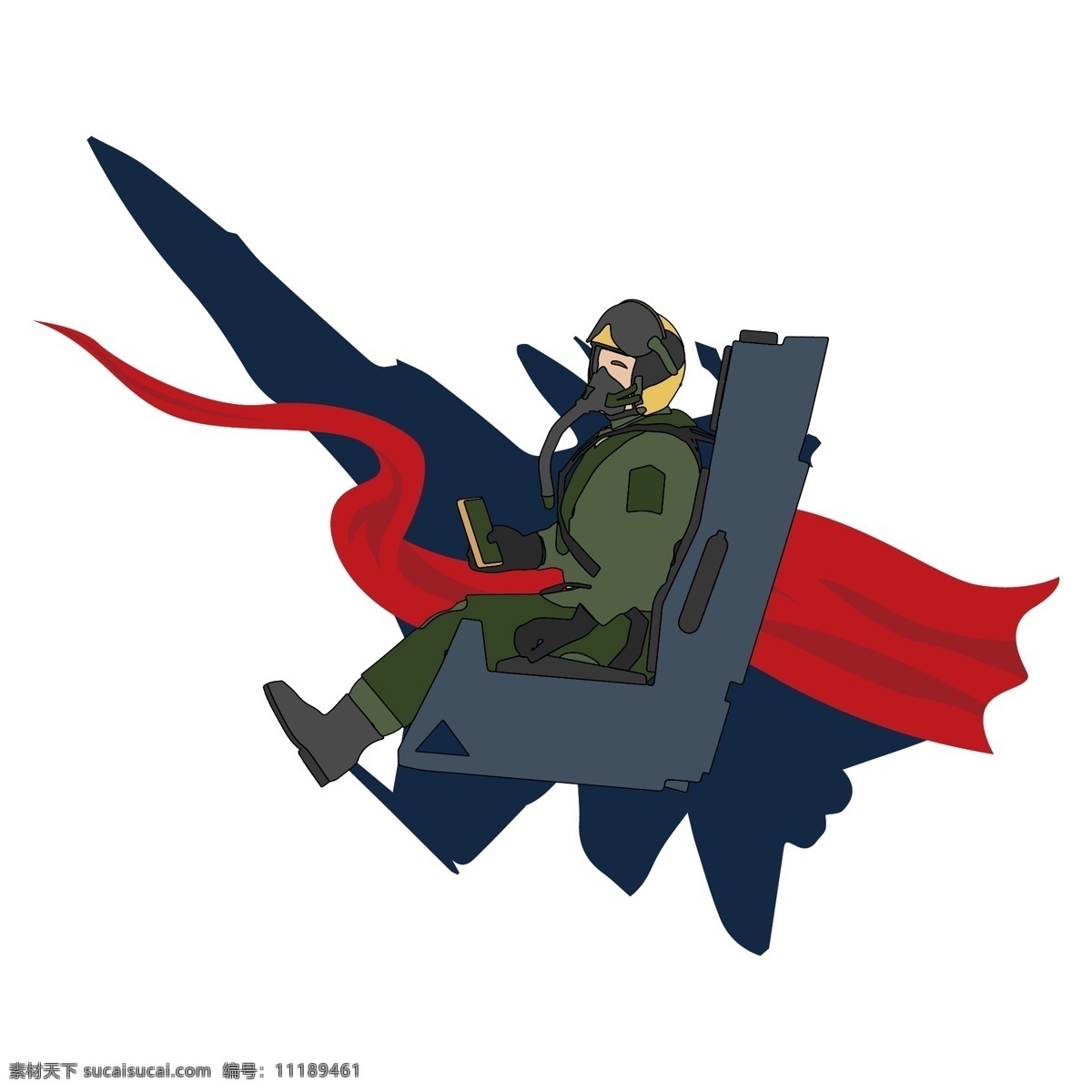簡約 扁平 建軍節(jié) 空軍 飛行員 元素 解放軍 戰(zhàn)士 士兵