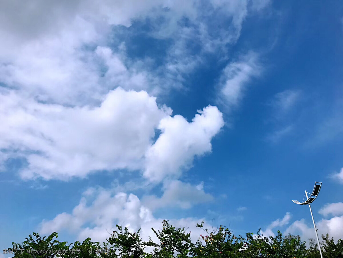 藍天白云 藍天 白云 天空 美麗的 云朵 自然景觀 自然風景
