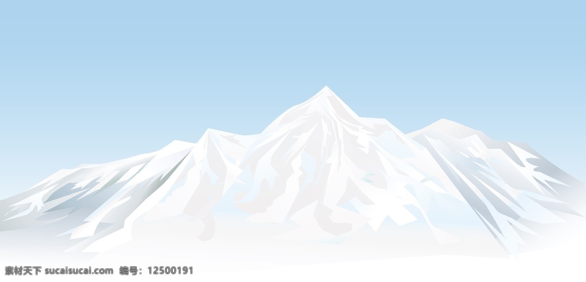 雪山 山脉 山峰 背景 唯美 浪漫 卡通 底纹 分层 背景素材