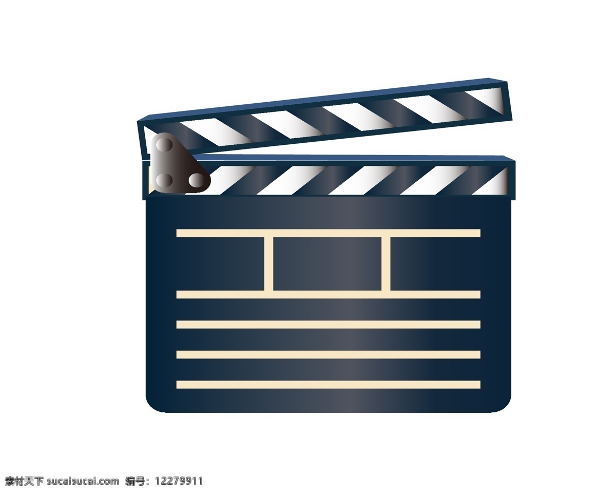 黑色 电影 卡板 插画 黑色的卡板 卡通插画 电影插画 电影相关 电影器械 电影工具 电影的卡板