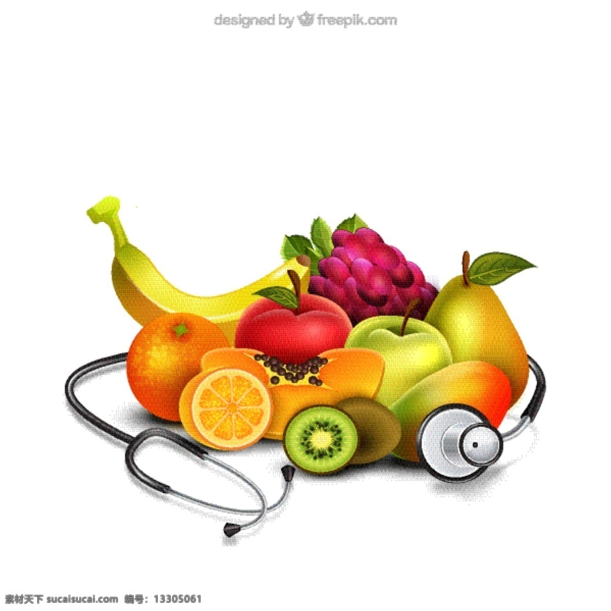 現(xiàn)實(shí) 健康食品 食品 水果 蘋果 橙色 有機(jī) 香蕉 健康 葡萄 插圖 芒果 獼猴桃 木瓜