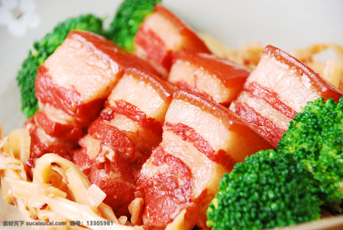 竹筍燜五花 五花肉 西蘭花 肉塊 竹筍 美食 菜品 菜肴 飲食類 餐飲美食 傳統(tǒng)美食