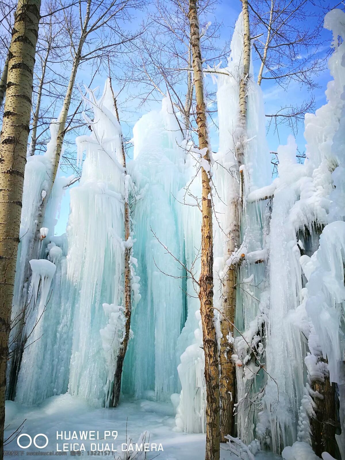 冰瀑 北国 冬天 雪景 冰雪天地 自然景观 自然风景