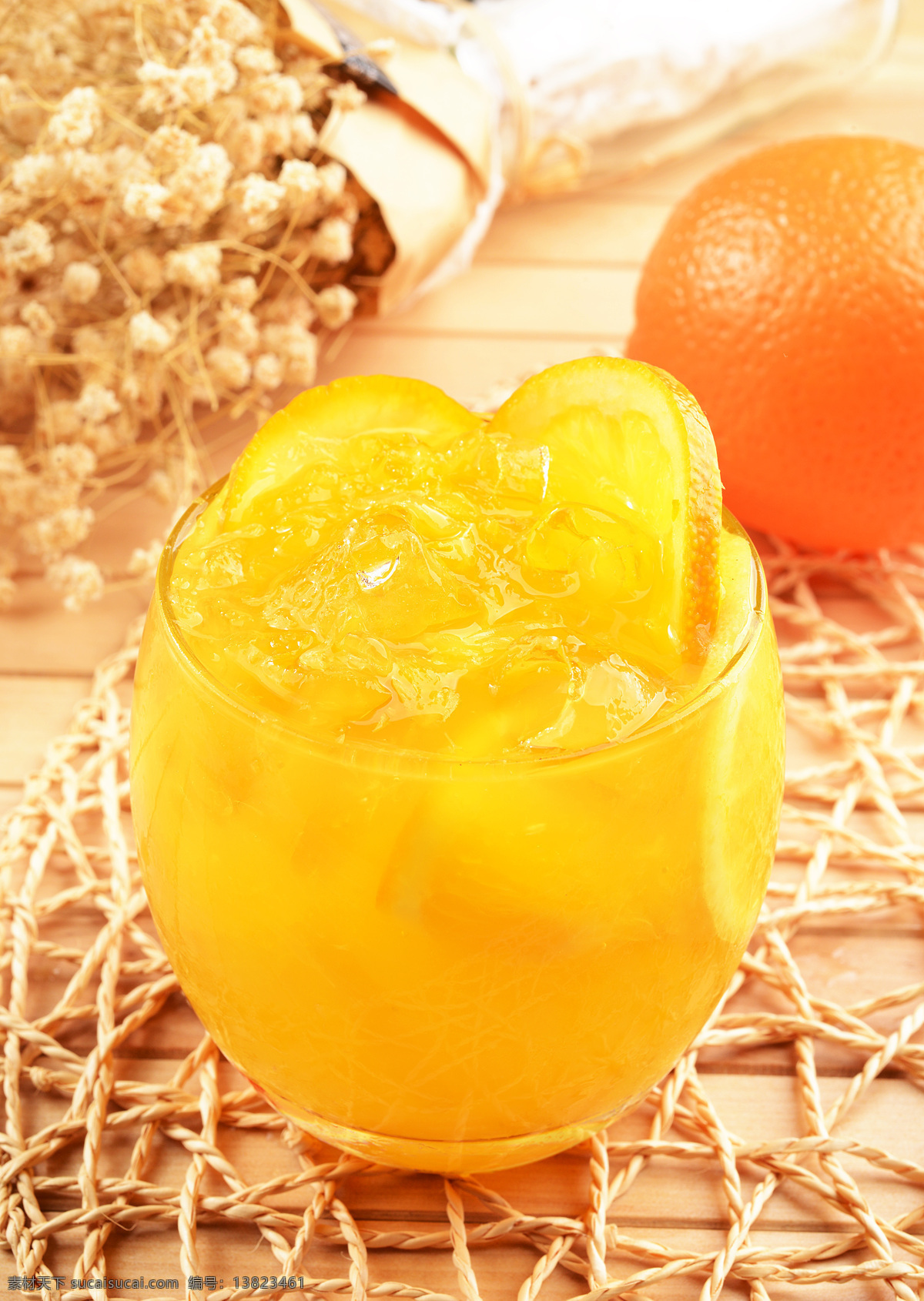 香橙水果茶 香橙 橙子 橙汁 水果茶 冷饮 饮品 餐饮美食 饮料酒水