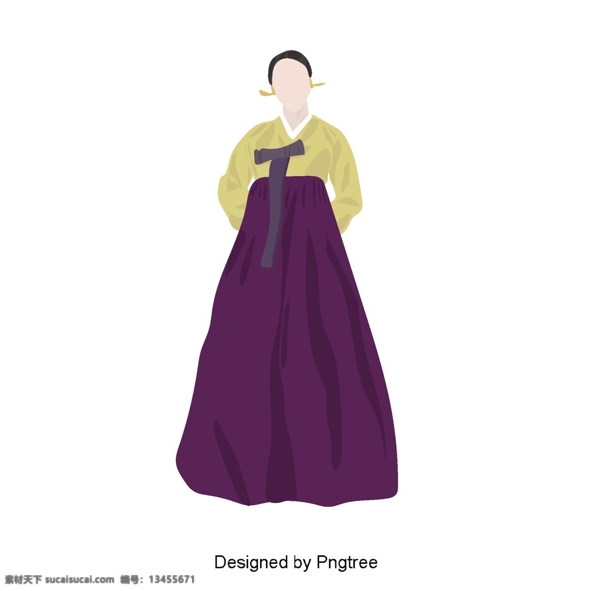 韩国 传统 服装 女 矢量 字符 女性主义 女性 性 韩服 布