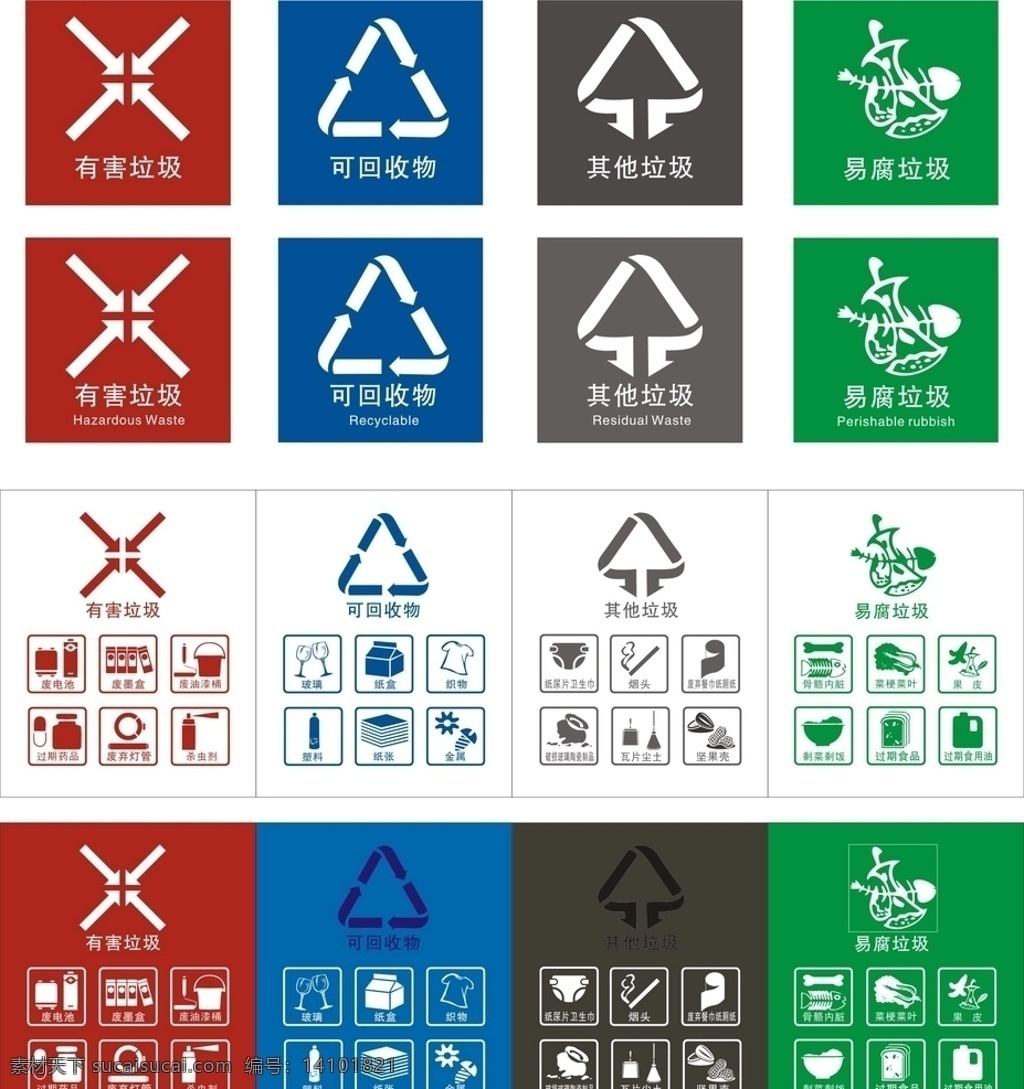 2020 最新 垃圾 分类 标志 最新版本 招贴设计