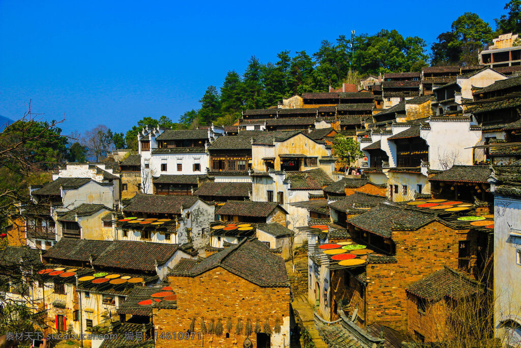 傳統(tǒng)中式建筑 村落風(fēng)景 藍(lán)天白云 徽派建筑 石墻屋頂 民居建筑 古村落 山間建筑 自然風(fēng)光 中國鄉(xiāng)村 文化遺產(chǎn) 古色古香 鄉(xiāng)村生活