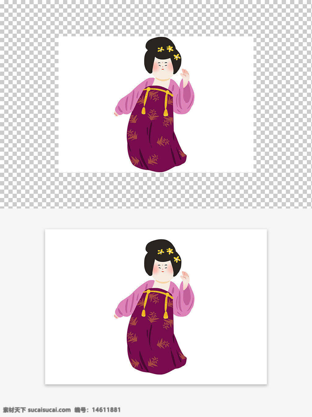 古代妃子 紫色服飾 古風(fēng)插畫 宮廷女性 傳統(tǒng)服飾 古代貴婦 卡通形象 創(chuàng)意設(shè)計(jì) 人物剪影 插畫素材 女性角色 宮廷生活 古裝藝術(shù) 手繪風(fēng)格