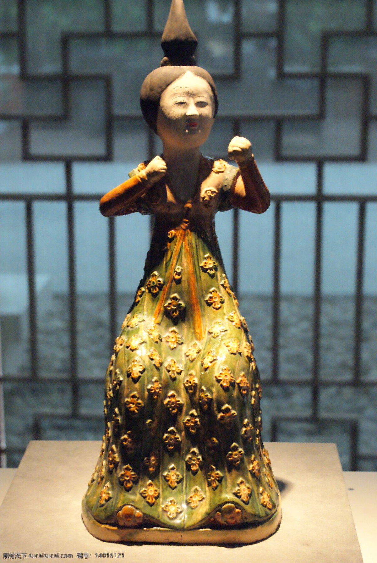 传统文化 雕塑 古代 文化艺术 文物 西安 博物馆 展览品 泥人 陶俑 俑 西安博物馆 彩绘俑头 女俑 仕女陶俑 装饰素材 展示设计