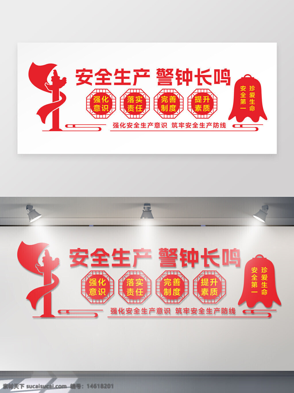 安全生產(chǎn) 警鐘長(zhǎng)鳴 文化墻 安全公益 安全標(biāo)語 安全意識(shí) 責(zé)任落實(shí) 完善制度 珍愛生命 安全第一 安全教育 紅色主題