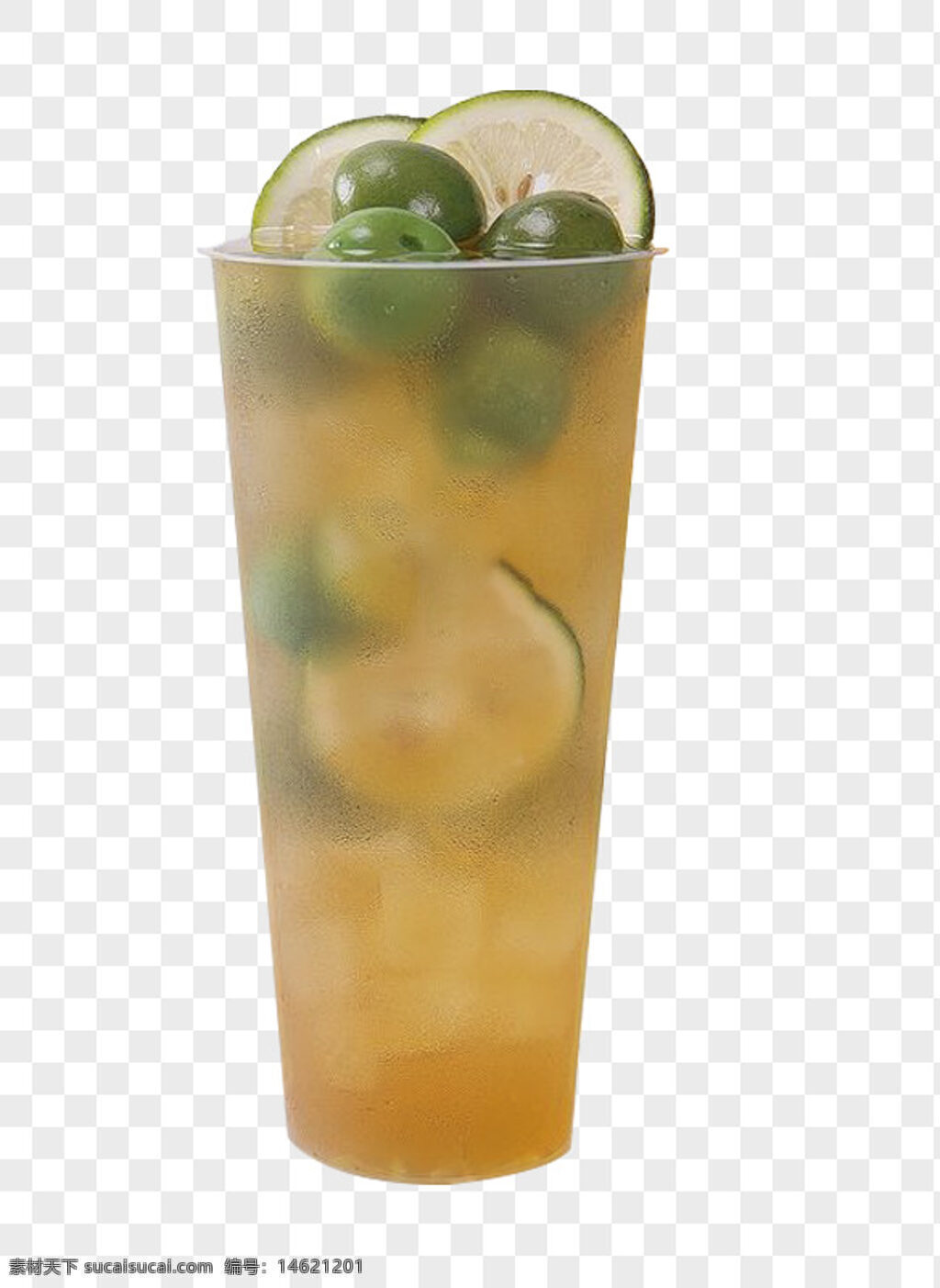 青梅 椰果 小青檸 果茶 冰鎮(zhèn)飲品 夏日飲品 清爽 水果茶 冷飲 解暑 健康飲品 青梅果茶 檸檬片 綠色水果