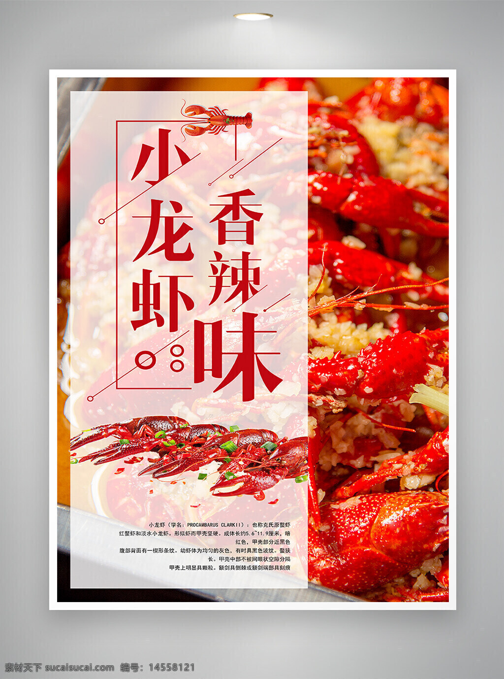 香辣小龙虾 小龙虾 小龙虾海报 创意海报 美食海报 海报 美食