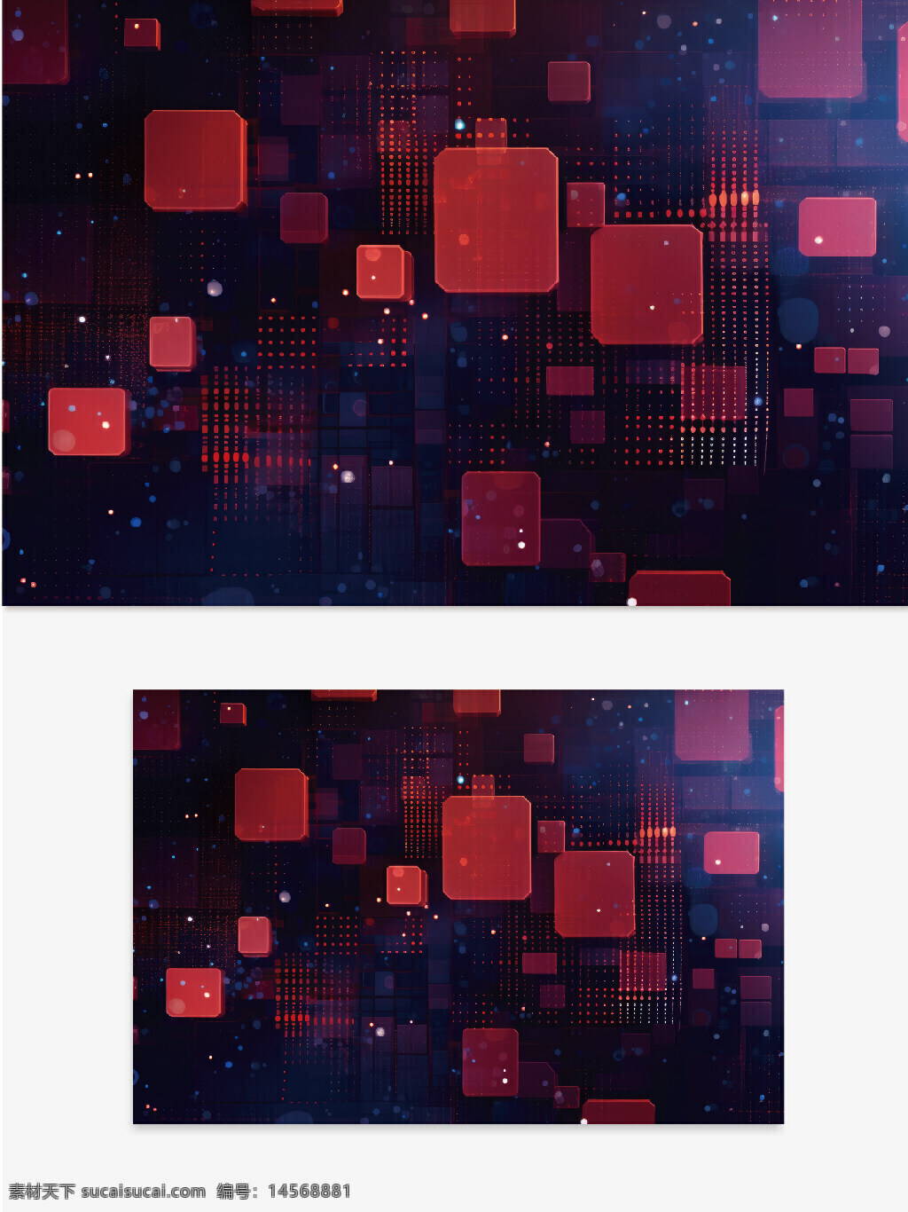 红色背景 立方体设计 立方体创意 立方体元素 科技背景 科技创意 科技元素