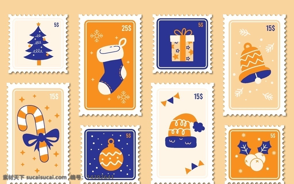 圣诞 邮票 小 元素 矢量 圣诞快乐 圣诞邮票 圣诞元素 圣诞袜 圣诞礼物 矢量集