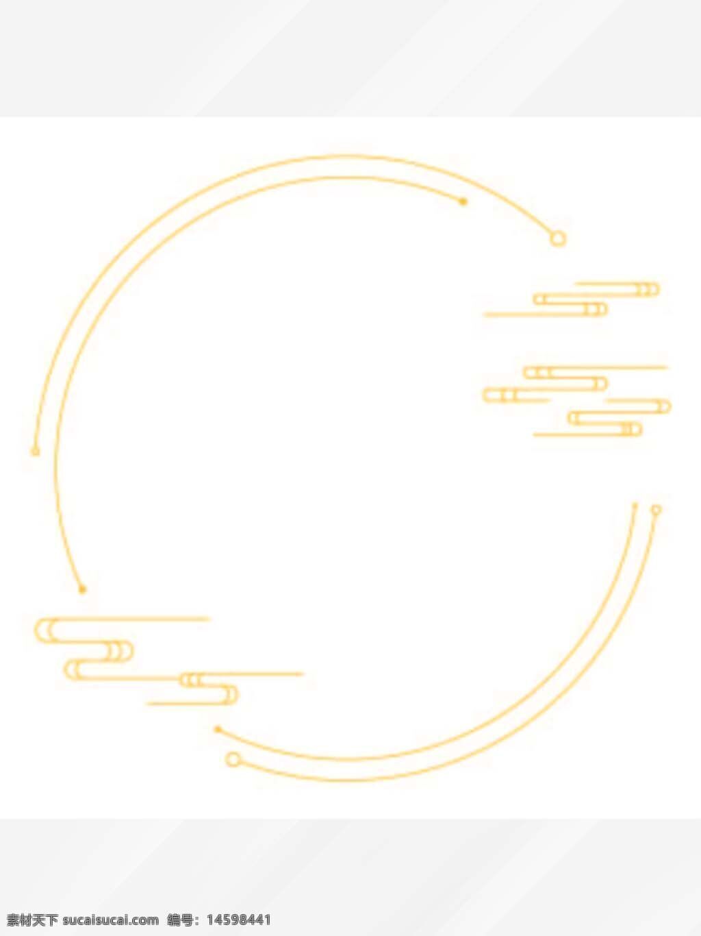圆形 线条 图案 设计 黄色 抽象 简约 现代 艺术 几何 装饰 科技 动态 创意 背景 视觉 光环 时尚 边框 元素