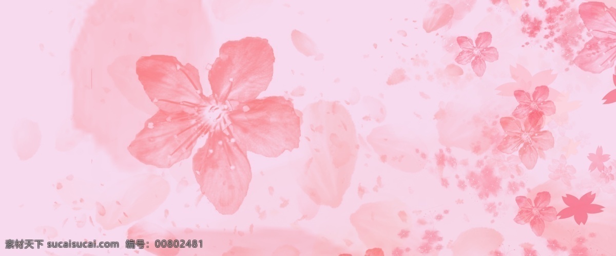 唯美 樱花 底纹 背景 浪漫 花瓣 漂浮 情人节 春天