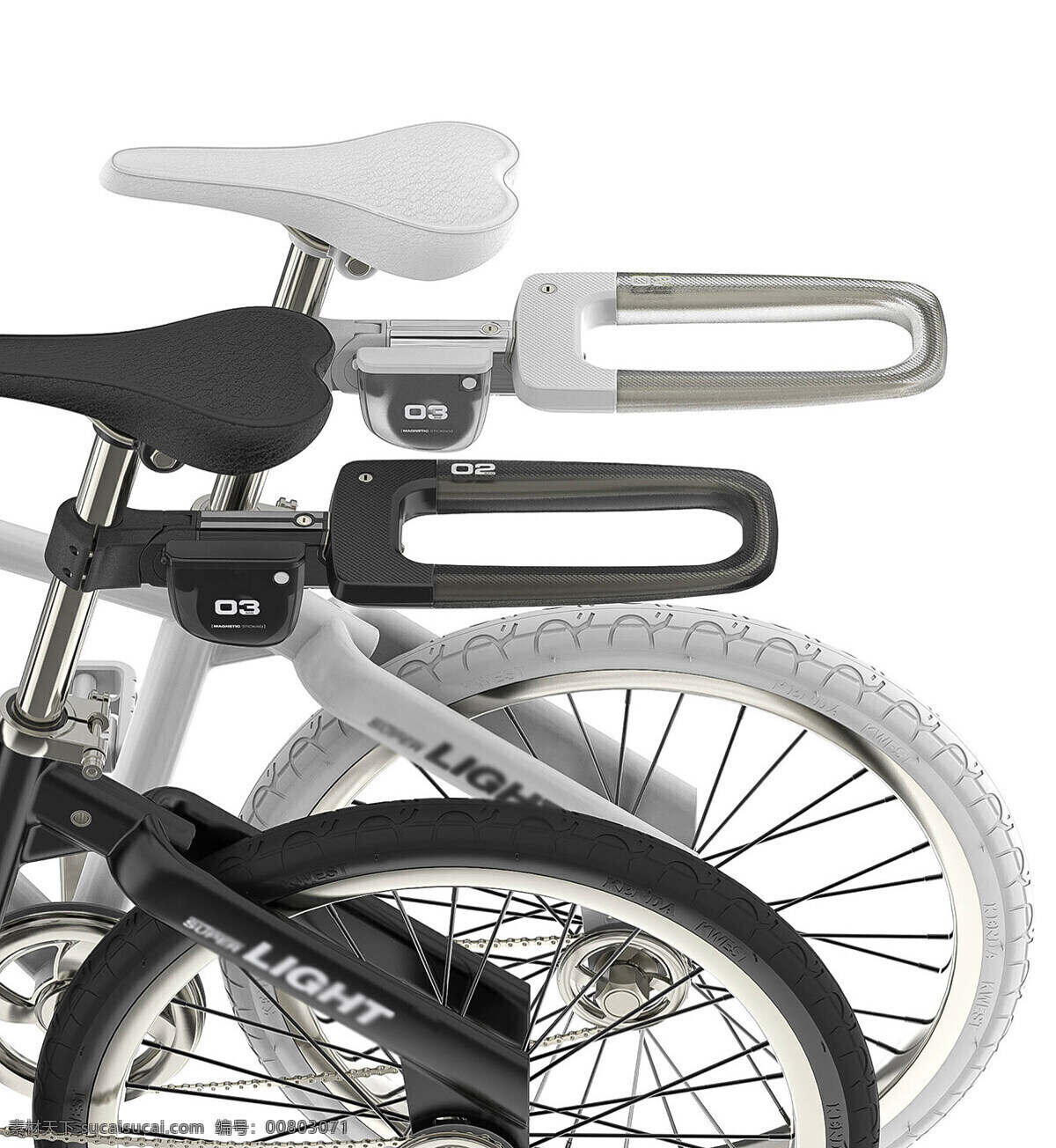 产品设计 配件 系列化 黑白 创意 多功能 自行车 组装模块化