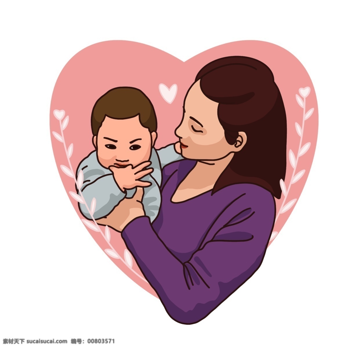 妈妈 怀抱 婴儿 宝贝 母爱 母亲节 元素 母亲