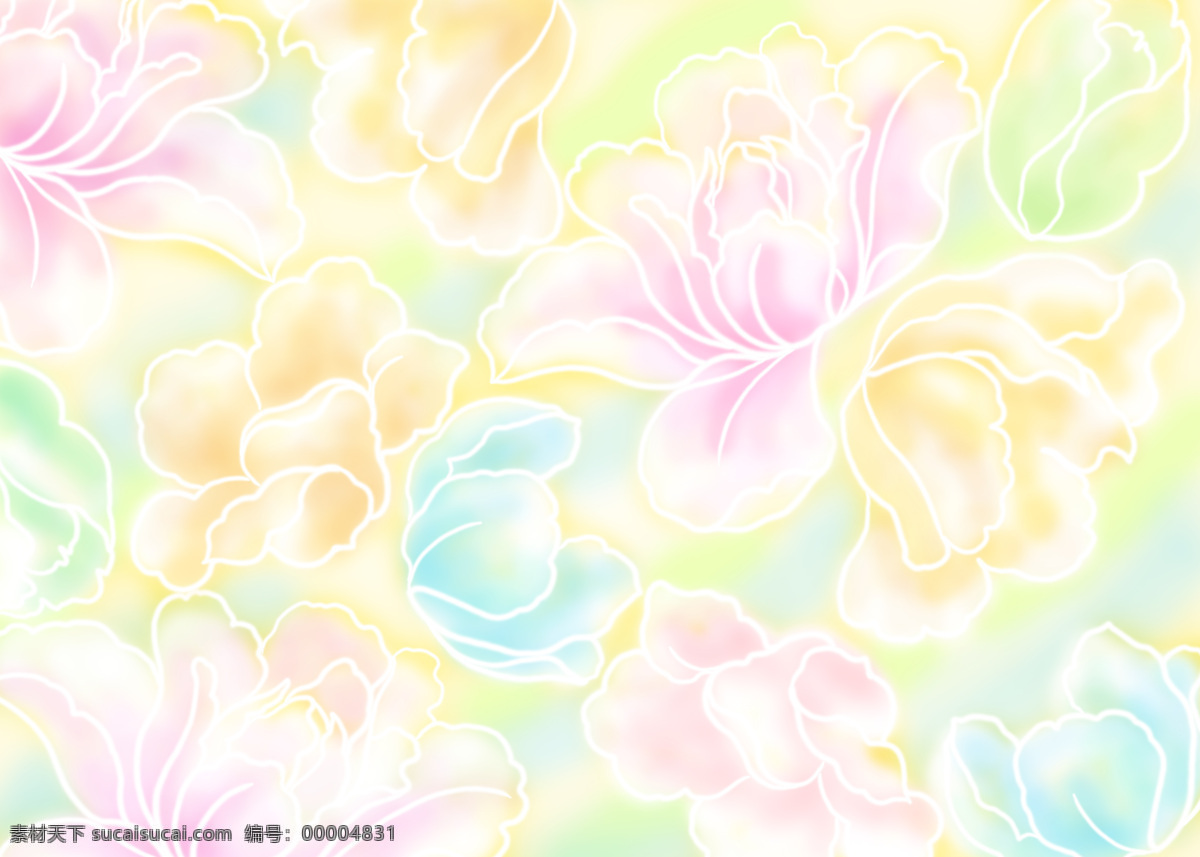 亮色 搭配 底纹 花卉 图案 背景图片