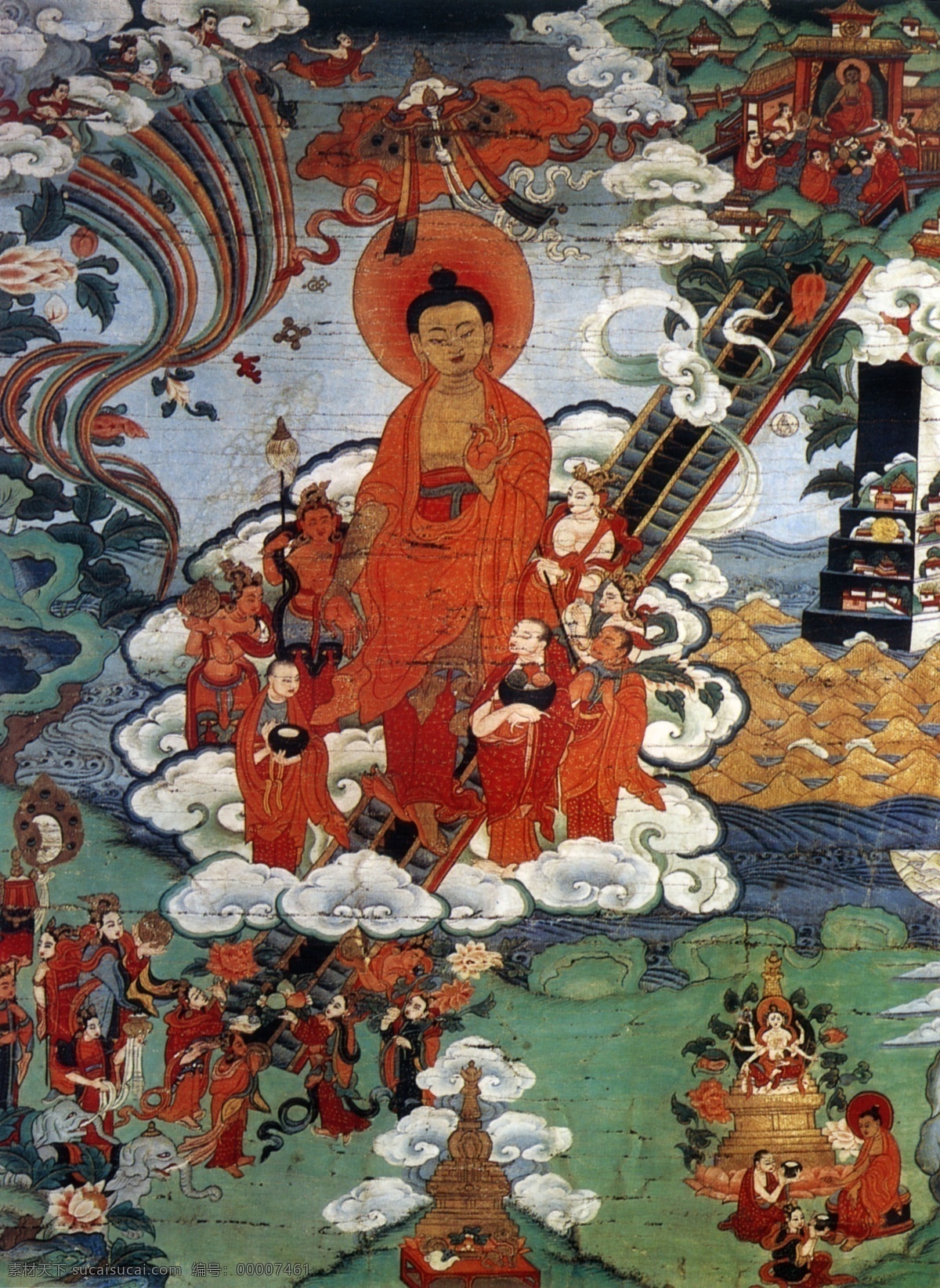 唐卡 原图 藏族 佛教 thangga 佛画 文化艺术