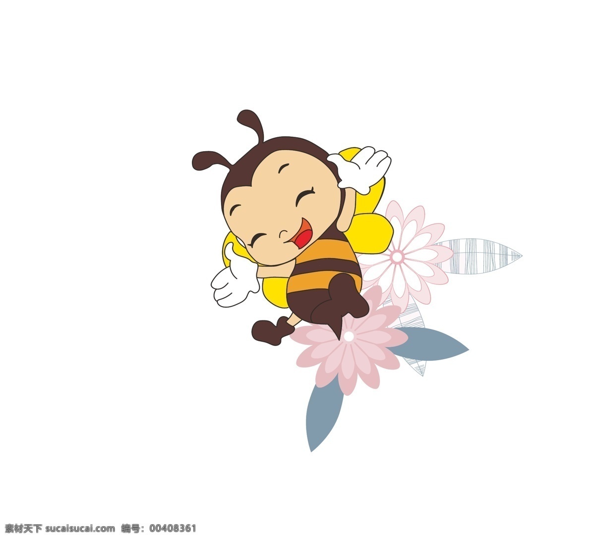 小蜜蜂 卡通 可爱 蜜蜂 印花 手绘 创意 趣味 动漫动画