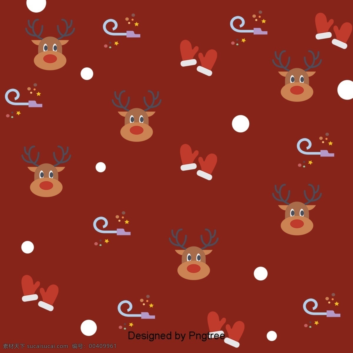 可爱 圣诞 红 复古 图案 背景 雪橇 袜子 双手 套 鹿