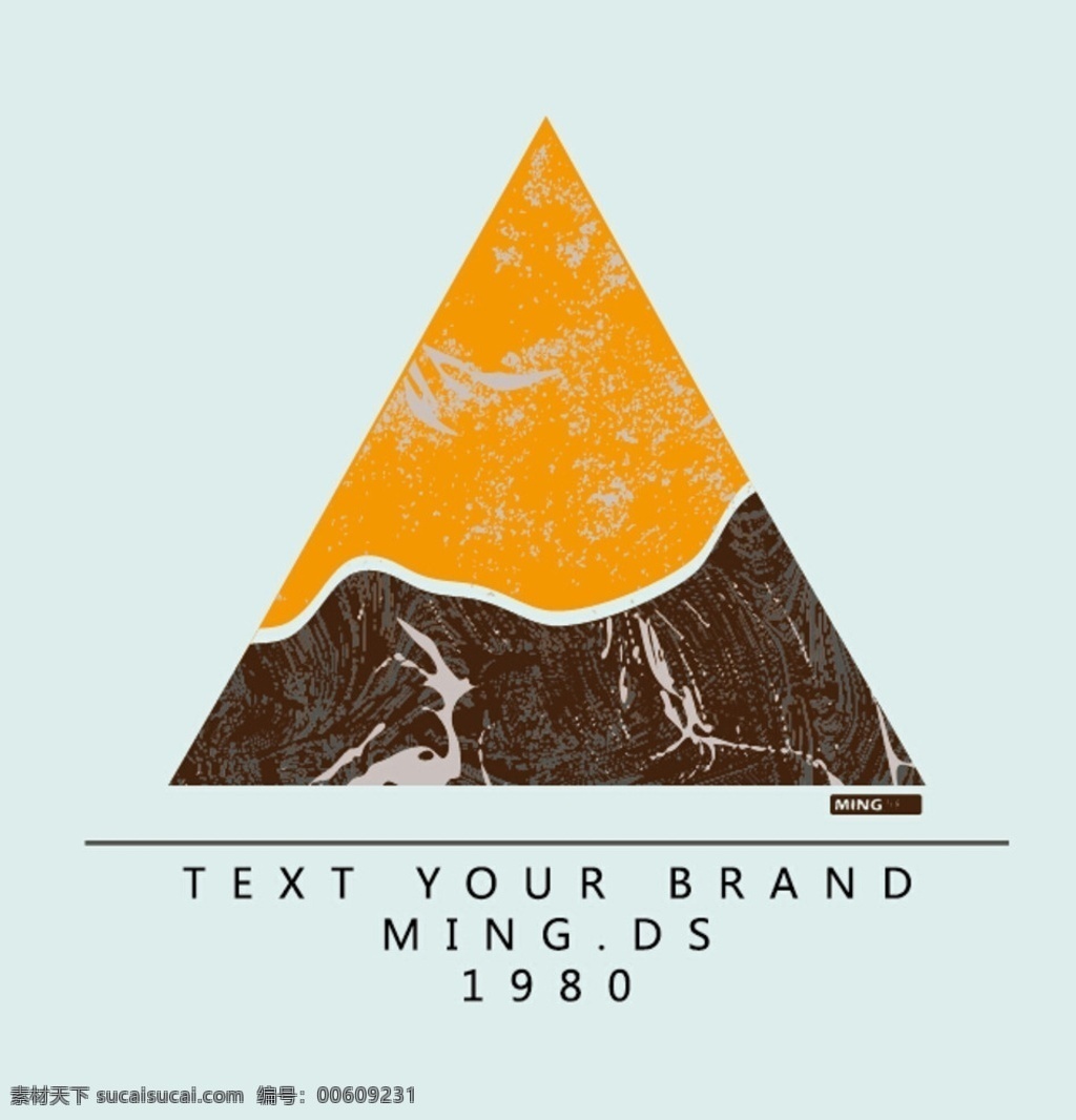 山峰标志 山峰 山脉 三角 平面t恤 logo 山脊等高线 logo设计