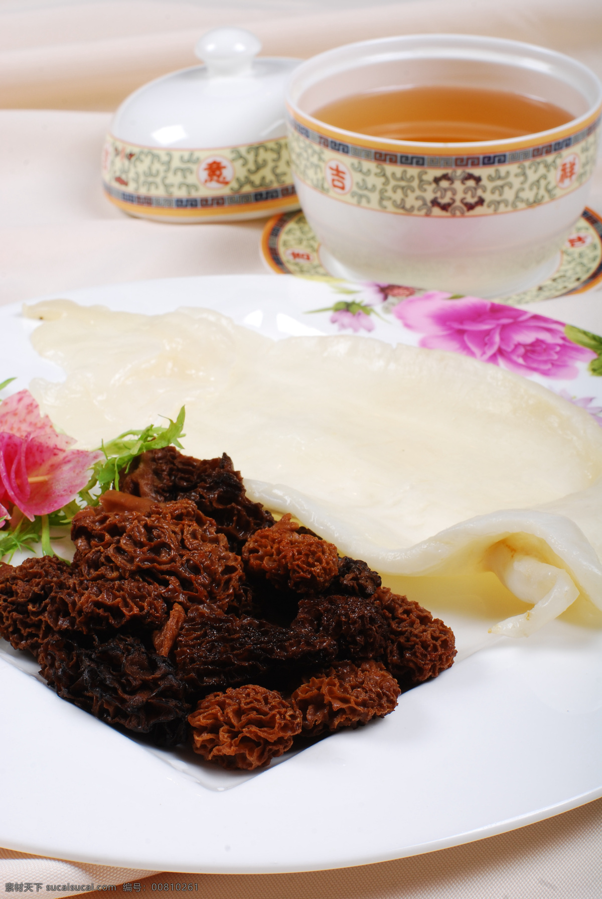 羊肚菌炖花胶 美食 传统美食 餐饮美食 高清菜谱用图