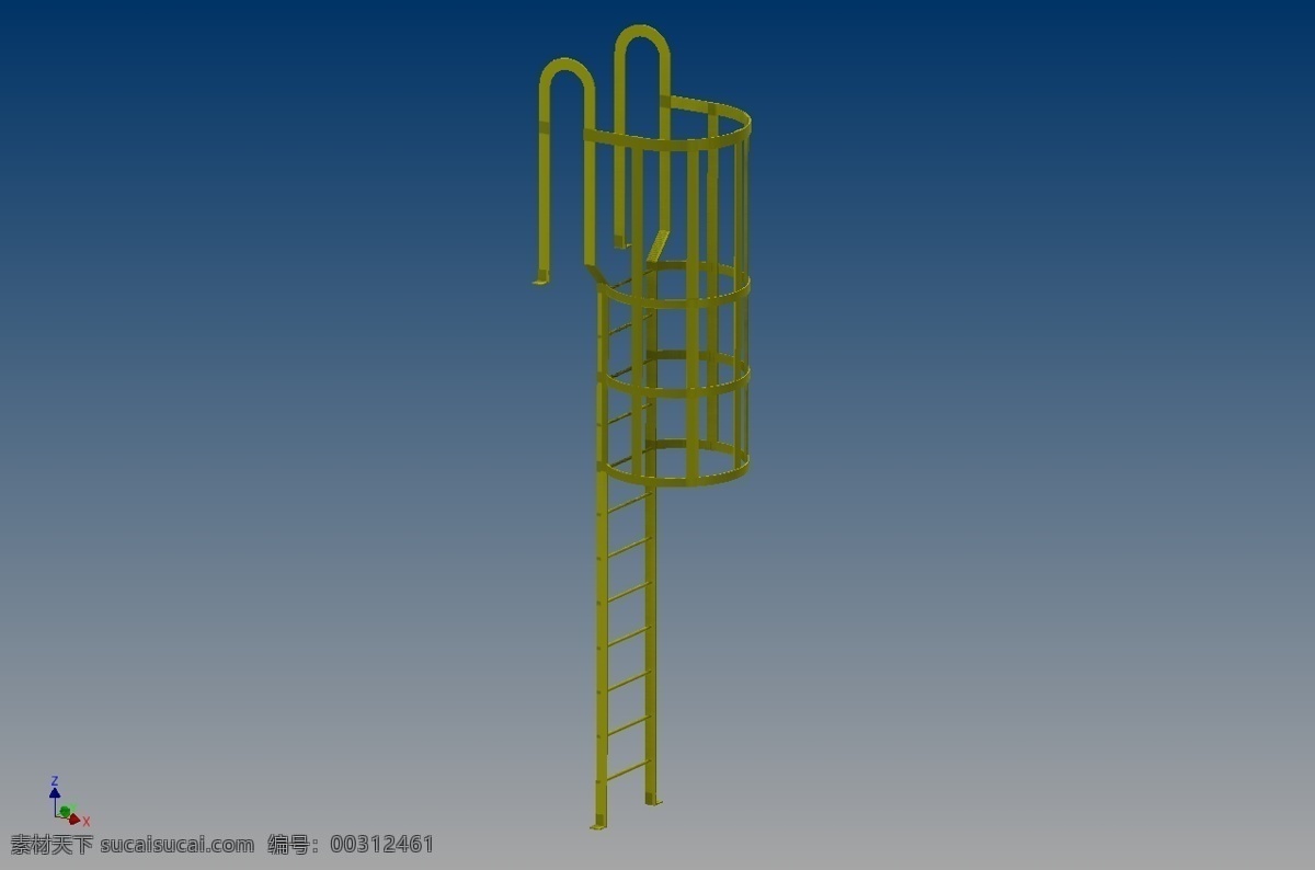 猫梯安全圈 建筑 军事 杂项 stp 白色