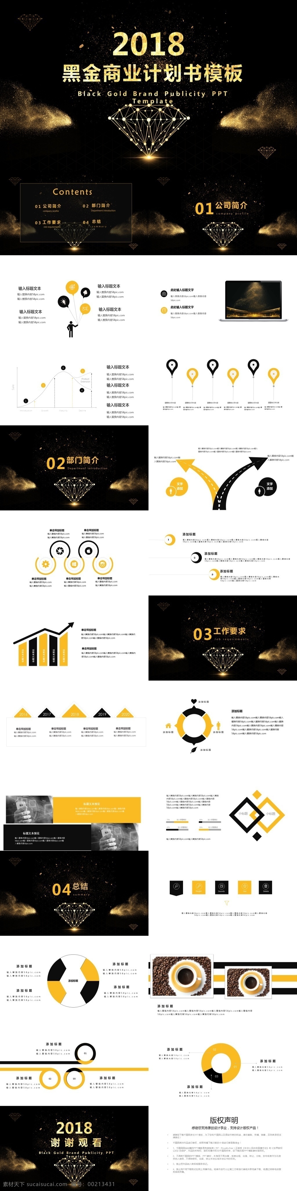 大气 黑金 商业 计划书 模板 商务 企业 策划 商业计划书 商业企划书 商业策划 融资计划书 创业计划书