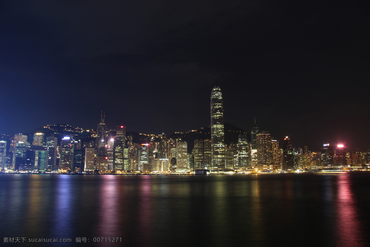 香江 夜 美丽 夜景 房屋 建筑物 灯光效果 山峰 紫黑色背景 国内旅游 旅游摄影